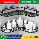 Kit 2 Prateleiras de Parede com Adesivo - Organização Prática para Banheiro, Cozinha e Lavanderia