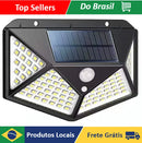 Luminária Solar com 100 LEDs e Sensor de Movimento - Energia Sustentável e Praticidade para Seu Espaço!