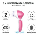 Escova de Limpeza Facial Elétrica 5 em 1 – Esfoliante, Massageador, Removedor de Cravos