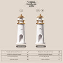 Moon Lighthouse™ – Luminária Noturna com Projeção Lunar, Sensor de Movimento, Música Bluetooth e Controle de Luz