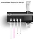 Suporte de Escova de Dente com Esterilizador UV Solar e Dispensador Automático de Pasta de Dente – Acessório de Banheiro para Higiene e Comodidade