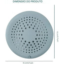 Protetor de Ralo em Silicone com Ventosa – Cobre Ralos de Pia e Banheira | Retém Cabelos e Resíduos – 15cm para Banheiro e Cozinha