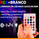 Caixa de Som Bluetooth 2 em 1 com Luz LED Premium 12W