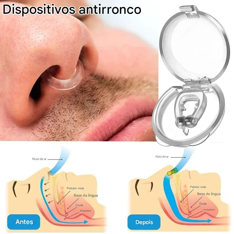 Clipe Nasal Magnético Anti-Ronco – Respire Melhor e Durma em Paz