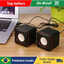 Mini Alto-Falante 2.0 USB 6W - Som Potente e Compacto para Seu Laptop