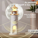 Moon Lighthouse™ – Luminária Noturna com Projeção Lunar, Sensor de Movimento, Música Bluetooth e Controle de Luz