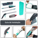 Mop Aqlo Profissional Deslizante — Microfibra Premium com Cabo Telescópico + 6 Panos Brindes