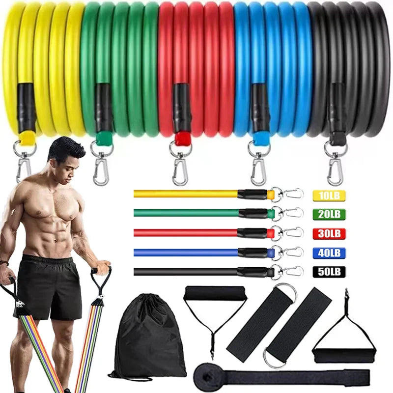 Kit de Faixas Elásticas para Exercícios