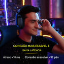 StrikeWave Pro™ – Headset Gamer Wireless 3D com ANC e Microfone ClearTalk