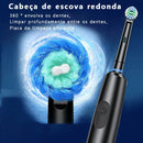 Escova Elétrica Recarregável 360° – Limpeza Profunda com 8 Cabeças + Timer Inteligente | À Prova d’Água