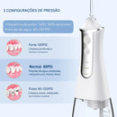 irrigador Dental Portátil com 5 Bicos – 3 Modos de Pressão, 300ml, Recarregável via USB