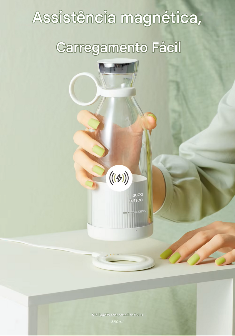 JuiceJet™– Garrafa Mixer Inteligente com Recarregamento Magnético e Design Portátil Sem Fio + Brinde
