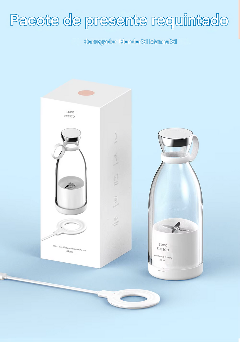 JuiceJet™– Garrafa Mixer Inteligente com Recarregamento Magnético e Design Portátil Sem Fio + Brinde