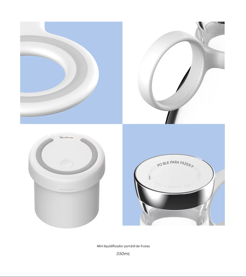 JuiceJet™– Garrafa Mixer Inteligente com Recarregamento Magnético e Design Portátil Sem Fio + Brinde