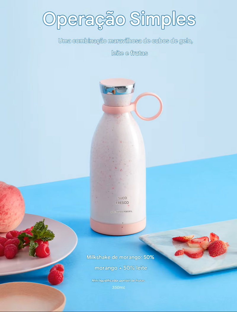 JuiceJet™– Garrafa Mixer Inteligente com Recarregamento Magnético e Design Portátil Sem Fio + Brinde