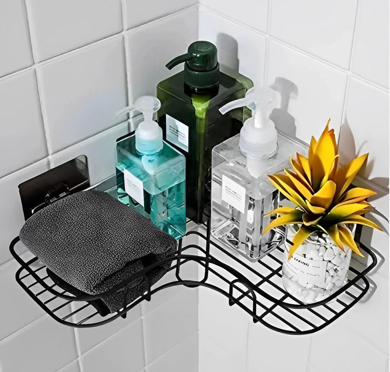 Kit 2 Prateleiras de Parede com Adesivo - Organização Prática para Banheiro, Cozinha e Lavanderia