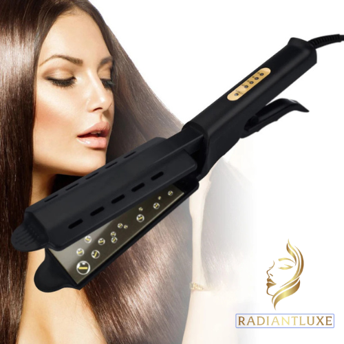 RadiantLuxe®— A Única Chapinha que Trata Enquanto Alisa | Queima Estoque🔥