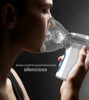 Nebulizador Portátil Mesh Silencioso com Autolimpeza –  Inalador Infantil e Adulto USB para Inalação Rápida e Eficiente
