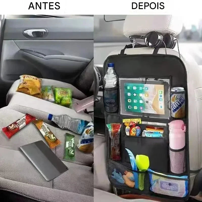 Organizador de Banco Traseiro com Suporte para Tablet – À Prova d’Água e Fácil de Limpa