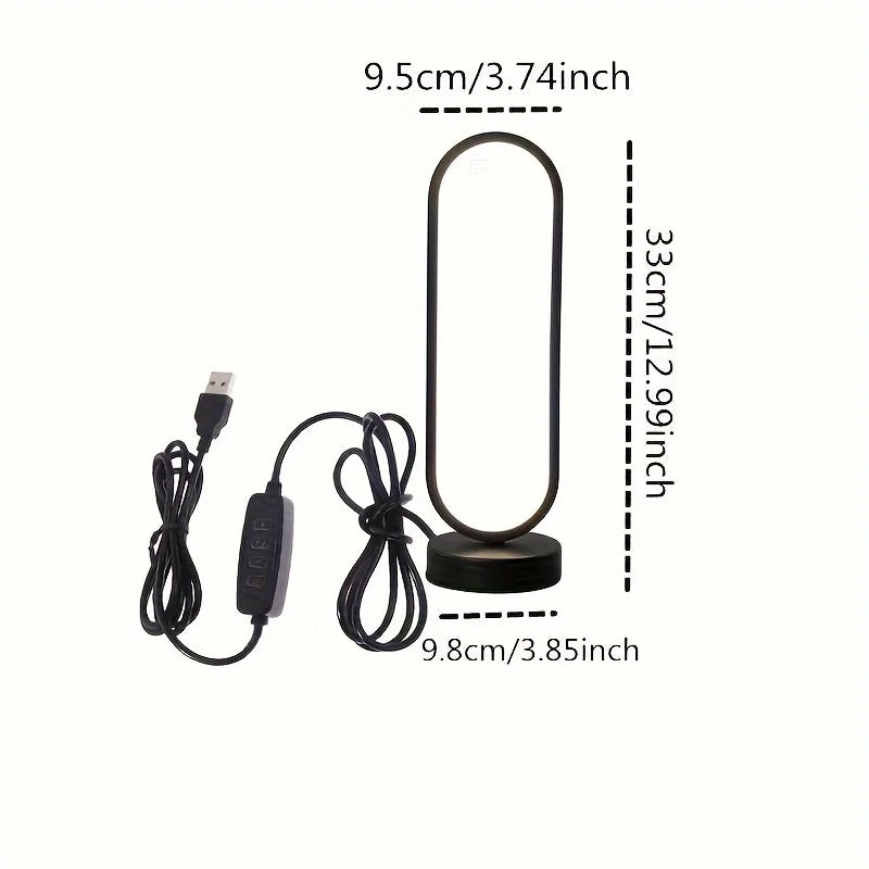 Luminária de Anel LED com 3 Tons de Luz – Elegância e Conforto para Seu Quarto!