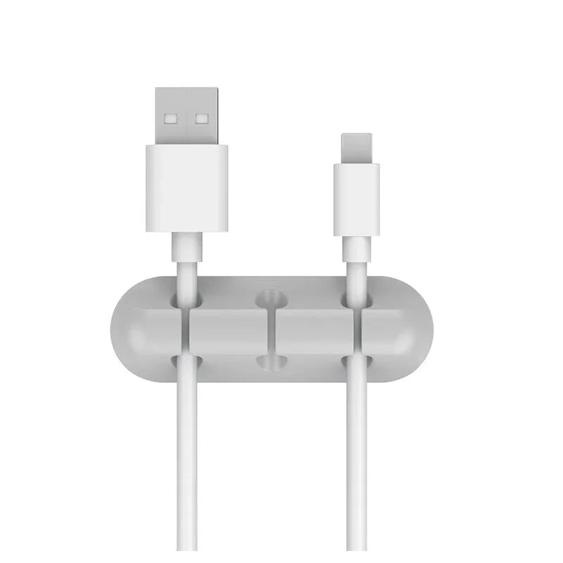 Organizador de Cabos em Silicone - Fixa Fios USB, Mouse e Fones com Praticidade