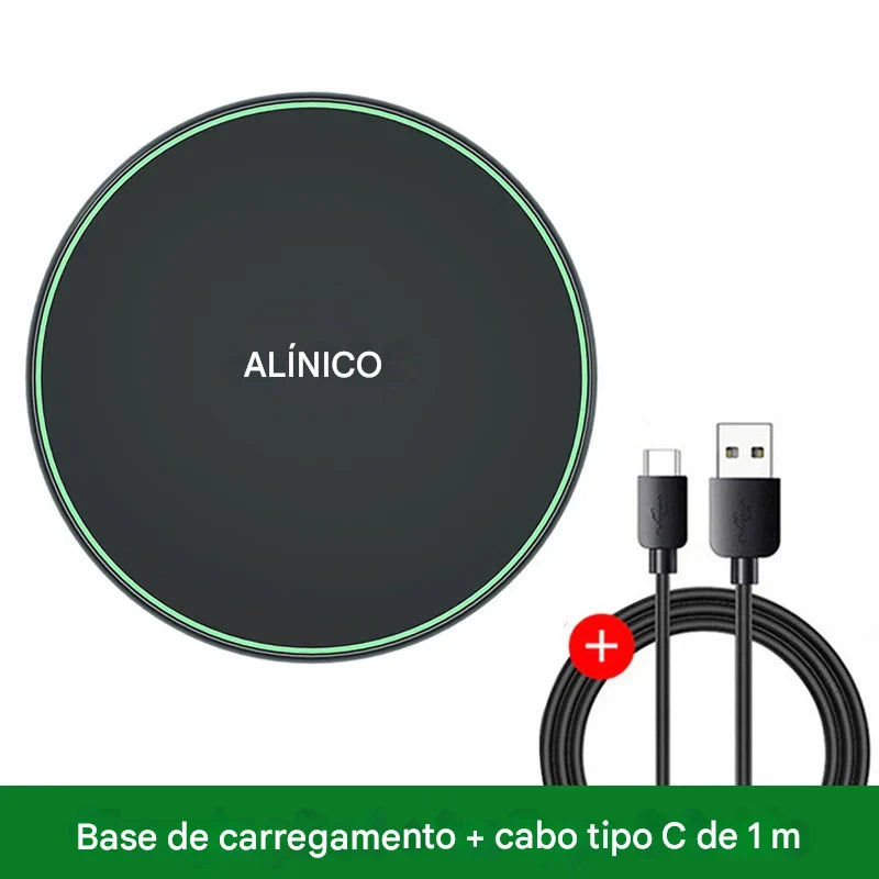 Carregador Sem Fio 30W Ultra Rápido + Brinde