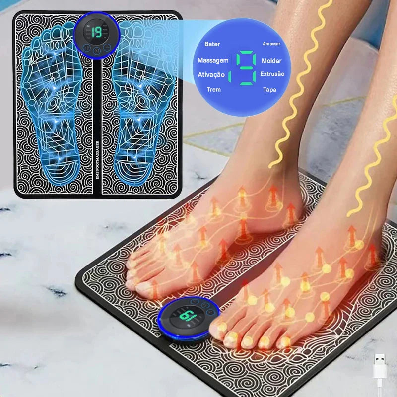 Massageador Elétrico de Pés e Músculos — Relaxamento Profundo para Casa, Esporte e Bem-Estar Diário