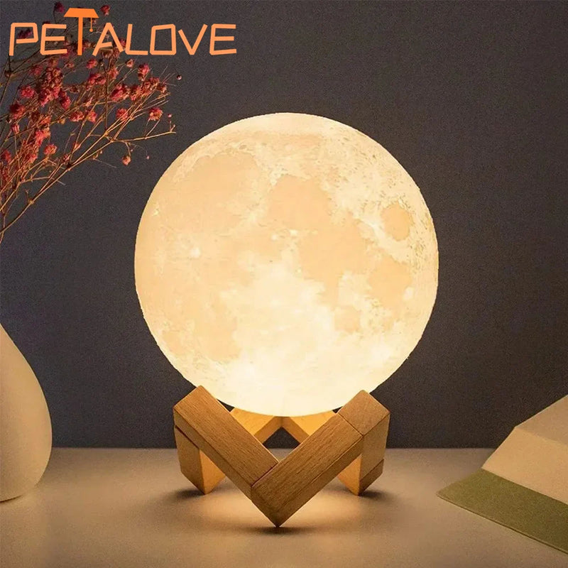 Luminária LED de Anel 3 Cores - Luz de Noite para Quarto e Sala de Estar, Ajuste de Brilho