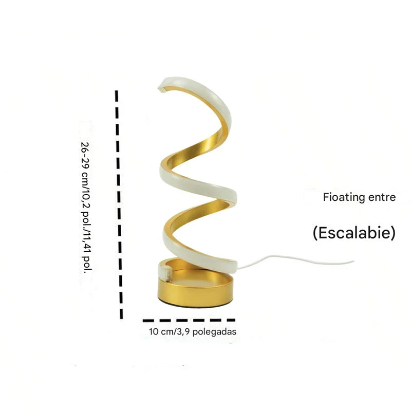 Luminea Lux™ – Luminária Espiral Moderna para Ambientes Sofisticados