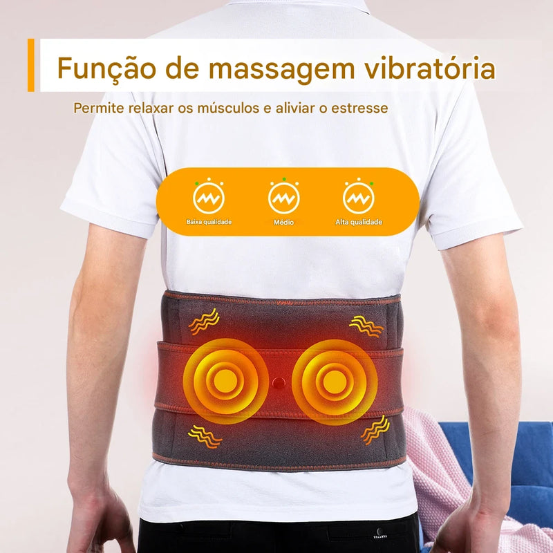 Cinto de Aquecimento Multifuncional | Massagem, Vibração e Alívio da Fadiga