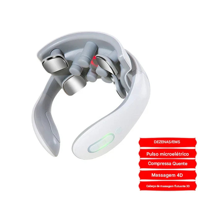 Massageador Cervical Inteligente – Alívio Instantâneo com Calor e Vibração 🔥Queima de estoque!🔥