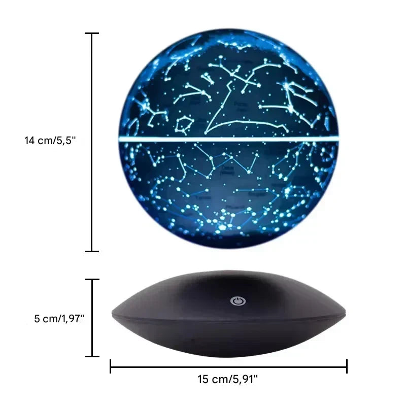 Luminária Globo Flutuante 3D com Levitação Magnética | Um Toque de Magia na Sua Decoração