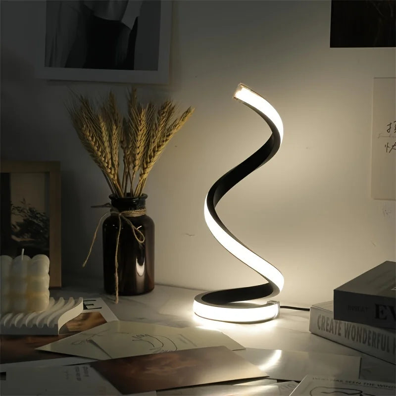 Luminea Lux™ – Luminária Espiral Moderna para Ambientes Sofisticados
