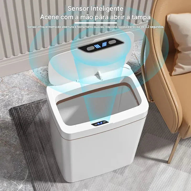Lixeira Inteligente Automática — Design Moderno, Alta Capacidade e Tecnologia à Sua Mão