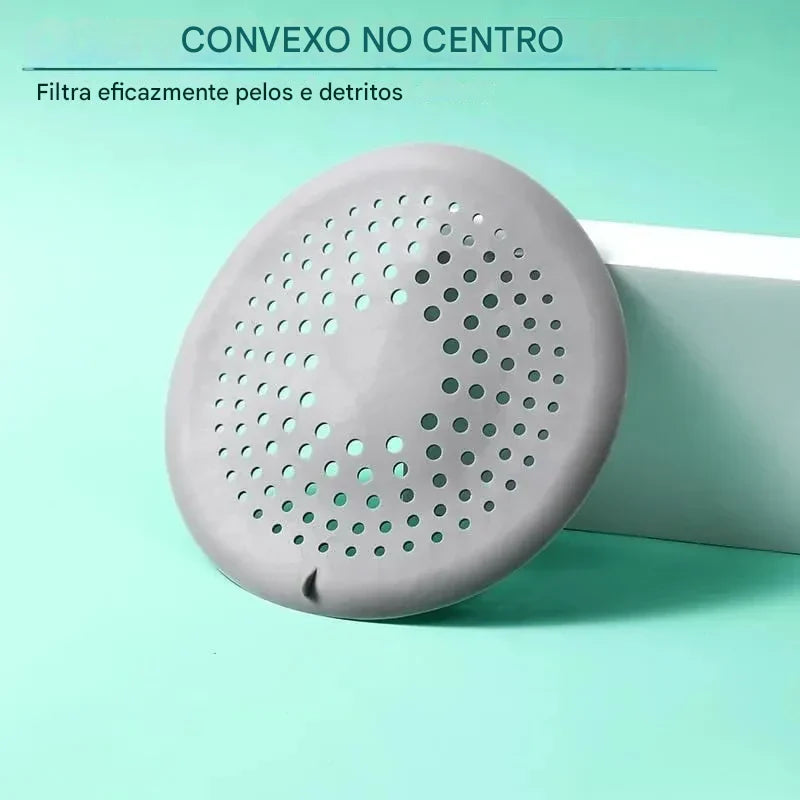 Protetor de Ralo em Silicone com Ventosa – Cobre Ralos de Pia e Banheira | Retém Cabelos e Resíduos – 15cm para Banheiro e Cozinha