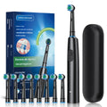 Escova Elétrica Recarregável 360° – Limpeza Profunda com 8 Cabeças + Timer Inteligente | À Prova d’Água