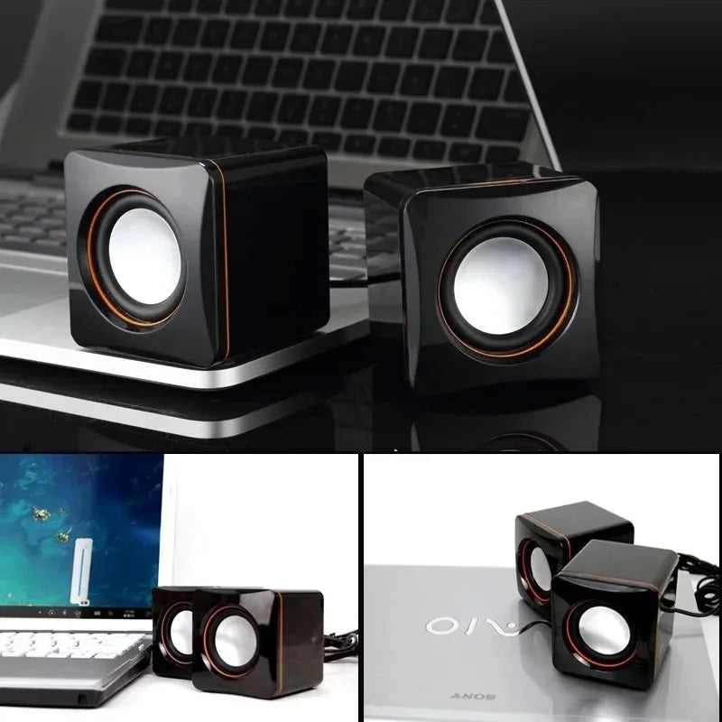 Mini Alto-Falante 2.0 USB 6W - Som Potente e Compacto para Seu Laptop