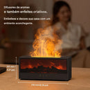 Lareira Mística™ — Umidificador Premium com Efeito Chamas, Aromaterapia e Controle Remoto | Toque de Luxo e Bem-Estar no Seu Ambiente