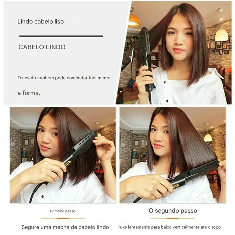RadiantLuxe®— A Única Chapinha que Trata Enquanto Alisa | Queima Estoque🔥