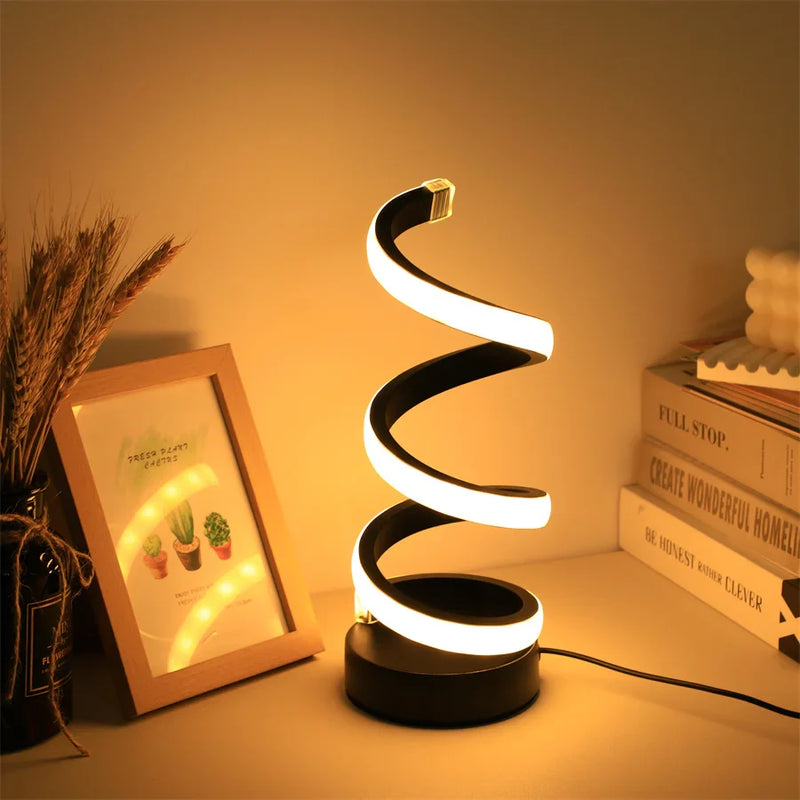 Luminea Lux™ – Luminária Espiral Moderna para Ambientes Sofisticados