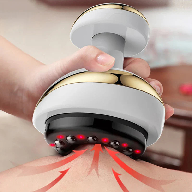 Massageador Elétrico Home Guasha com Sução a Vácuo, Aquecimento e Efeito Anticelulite - Redutor de Gordura e Relaxamento