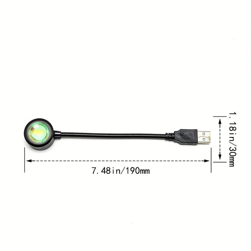 Luz Ambiente Pôr do Sol USB – Atmosfera Aconchegante em Instantes