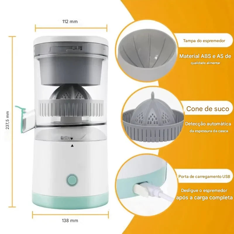 Espremedor Elétrico Inteligente Pezzi™ – Suco Natural com 1 Toque - Queima Estoque🔥