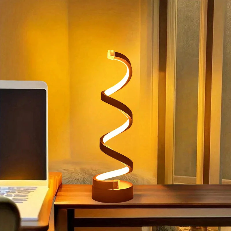 Luminea Lux™ – Luminária Espiral Moderna para Ambientes Sofisticados