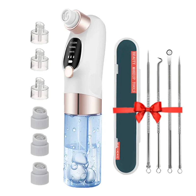 Removedor de Cravos Elétrico com Função de Sucção e Ciclo de Água - Limpeza Profunda de Poros, Acne e Cravos, USB Recarregável