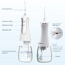 irrigador Dental Portátil com 5 Bicos – 3 Modos de Pressão, 300ml, Recarregável via USB