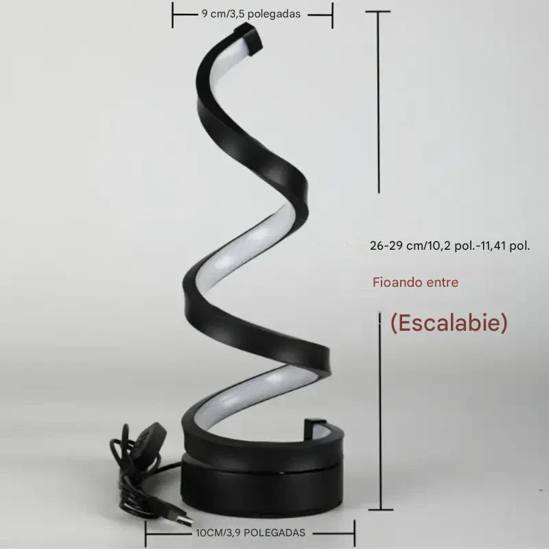 Luminea Lux™ – Luminária Espiral Moderna para Ambientes Sofisticados