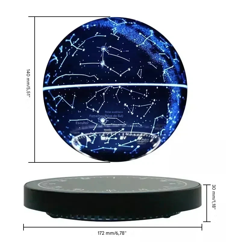 Luminária Globo Flutuante 3D com Levitação Magnética | Um Toque de Magia na Sua Decoração