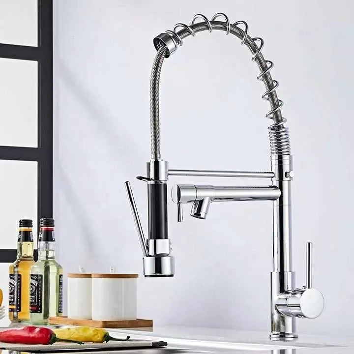 Torneira Gourmet  360° com Água Quente e Fria — Design Premium em Liga de Zinco
