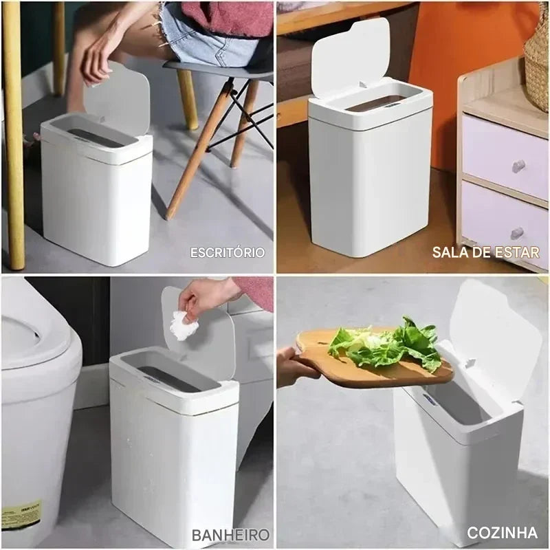 Lixeira Inteligente Automática — Design Moderno, Alta Capacidade e Tecnologia à Sua Mão